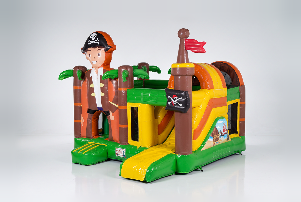 Piraten-Hüpfburg mit Rutsche